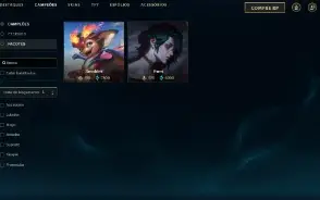 Unranked com TODOS os champs e 268 Skins ( Nivel 465 )