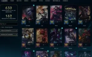Unranked com TODOS os champs e 268 Skins ( Nivel 465 )