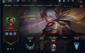 Conta league of legends plat 2 lvl 246