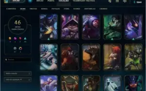 Conta platina c/ 46 skins 116 champs, conta gold de brinde