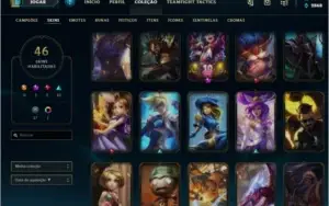 Conta platina c/ 46 skins 116 champs, conta gold de brinde