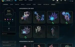 Conta League of Legends 294 SKINS