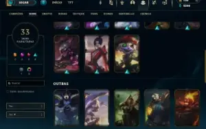 Platina 4 com 85 Champs e 33 Skins +1 Fragmento