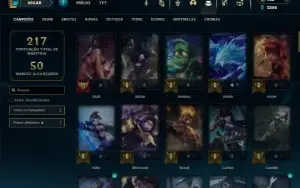 Platina 4 com 85 Champs e 33 Skins +1 Fragmento