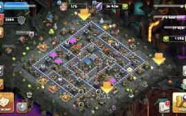 Coc - Cv12 Nível 154 Semi Full+ Skin E Moedas De Liga E Raid