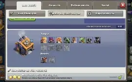 Coc - Cv12 Nível 154 Semi Full+ Skin E Moedas De Liga E Raid