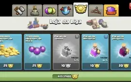 Coc - Cv12 Nível 154 Semi Full+ Skin E Moedas De Liga E Raid