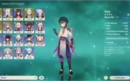 GENSHIN IMPACT CONTA COM XIAO JEAN KEQING LANÇA DE JADE AR35