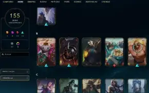 Unranked com 130 Champs e 158 Skins ( MAIN ADC )