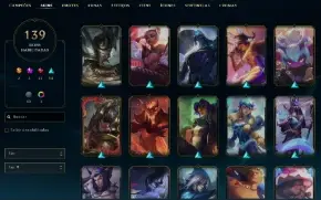 Conta 2018 - Nivel 316 - 139 Skins - 212 Icones