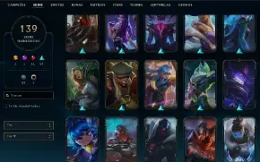 Conta 2018 - Nivel 316 - 139 Skins - 212 Icones
