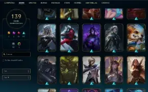 Conta 2018 - Nivel 316 - 139 Skins - 212 Icones