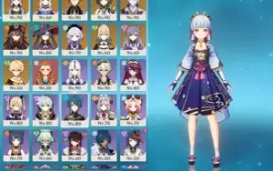 Conta AR56 10 T5 Hutao, Ayaka, Ayato, Zhongli, Xiao e mais