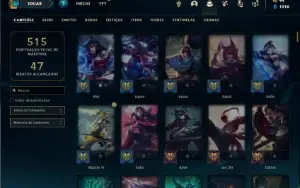 Conta Platina 4 com TODOS os champs e 469 Skins+ 7 Prestigio