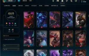 Conta Platina 4 com TODOS os champs e 469 Skins+ 7 Prestigio