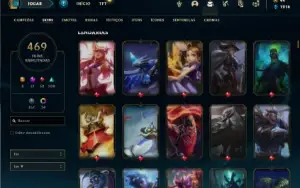 Conta Platina 4 com TODOS os champs e 469 Skins+ 7 Prestigio