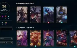 Vendo conta de lol lvl 75 com skins unraked