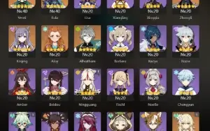 Genshin Impact AR 22 / 5 chars 5* / 2 Arcontes