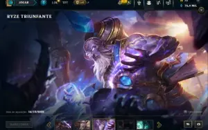 Diamante 4 com TODOS os Champs e 96 Skins ( TOP / MID / ADC)