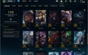 Conta ouro 4 com 9 skins e 47 champs