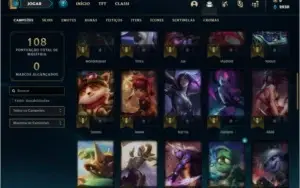 Conta ouro 4 com 9 skins e 47 champs