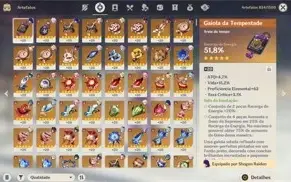 AR 55 com zhongli, ganyu, kazuha, venti e mais!