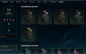 Diamante 3 - 122 champs - 1kk de Draven - 108 skins