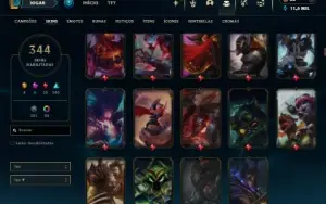Esmeralda 2 com TODOS os champs e 344 Skins + 8 Vitoriosas