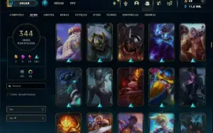 Esmeralda 2 com TODOS os champs e 344 Skins + 8 Vitoriosas