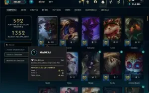 Esmeralda 2 com TODOS os champs e 344 Skins + 8 Vitoriosas