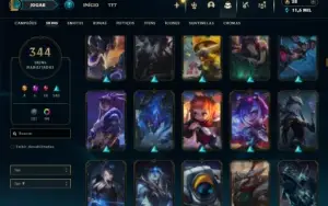 Esmeralda 2 com TODOS os champs e 344 Skins + 8 Vitoriosas