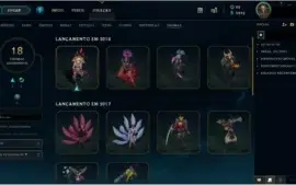 Conta League of Legends | Gold IV | 103 skins | e mais