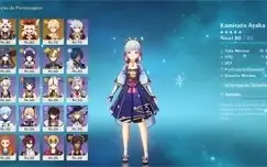 Conta AR50 - Klee,Itto,Mona c1 e Lança de Jade