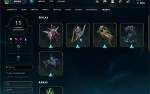 Conta prata 4 com TODOS os champs e 143 Skins