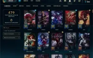 Conta prata 4 com TODOS os champs e 143 Skins