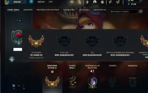 Ouro 3 com 30 Champs e 5 Skins + 1 Fragmento