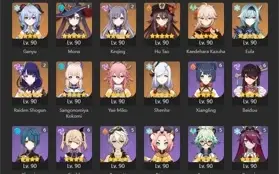Conta AR 60END GAME Monstra com Todos de Sumeru e Raiden c2