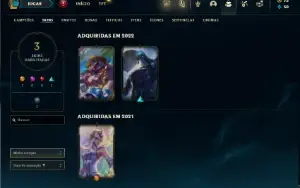 Unranked com 27 Champs e 3 Skins + 2 Fragmentos