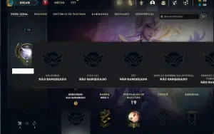 Unranked com 27 Champs e 3 Skins + 2 Fragmentos