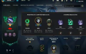 Conta LOL de 10 anos com todos os champs