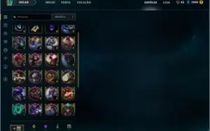 CONTA LEAGUE OF LEGENDS GOLD 4 COM MUITAS SKINS