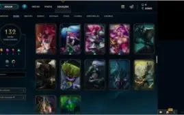Conta League of legends 115 Champs + 132 Skins + 101 icones.