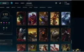 Conta League of legends 115 Champs + 132 Skins + 101 icones.
