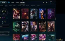 Conta League of legends 115 Champs + 132 Skins + 101 icones.