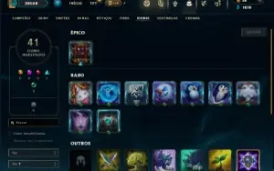 Unranked com 25 Champs e 8 Skins