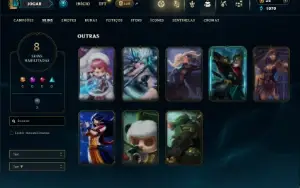 Unranked com 25 Champs e 8 Skins