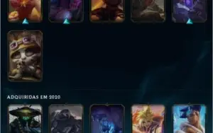 2 contas LoL PC 1 Wild Rift, Diamante 4+ G1 105 skins barato