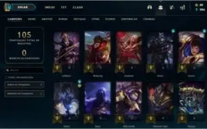 Conta Unranked Imperdível muitos champs