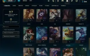 Conta Esmeralda 4 com 42 Champs e 7 Skins + 3 Fragmentos