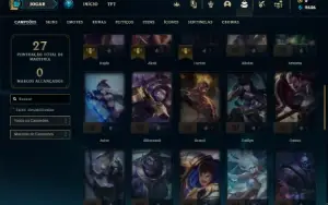 Conta Esmeralda 4 com 42 Champs e 7 Skins + 3 Fragmentos